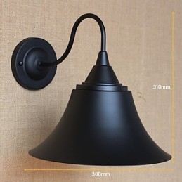 American Country Creative Personality Simple Clothing Store Διακοσμητικό επιτοίχιο φωτιστικό Iron Black Horn