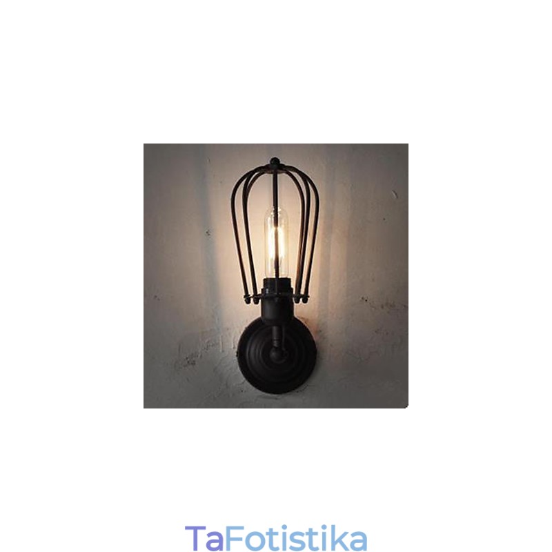 Βιομηχανικό Ρετρό Επιτοίχιο Φωτιστικό Εσωτερικού Διαδρόμου Μονόκεφαλο Φωτιστικό τοίχου γκρέιπφρουτ