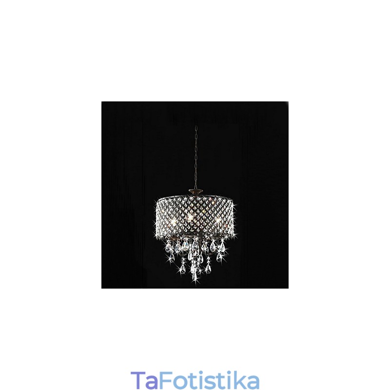 Παραδοσιακός Κλασικός Μεταλλικός Πολυέλαιος Κρυστάλλινο Χρώμιο