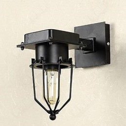 Loft Industrial Retro Επιτοίχιο Φωτιστικό Τοίχου Μονής Κεφαλής