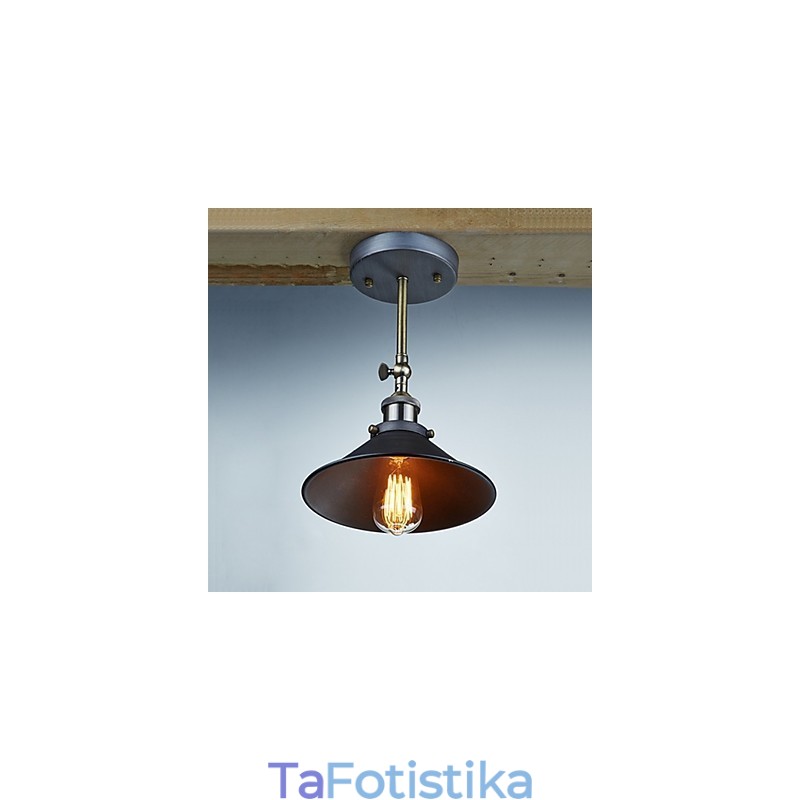 Industrial Vintage Edison Simplicity 1 Ελαφριά επιτοίχια βάση Τραπεζαρίας Δωμάτιο μελέτης Γραφείου Διάδρομος Μεταλλική Απλίκα Τοίχου
