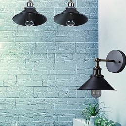 Industrial Vintage Edison Simplicity 1 Ελαφριά επιτοίχια βάση Τραπεζαρίας Δωμάτιο μελέτης Γραφείου Διάδρομος Μεταλλική Απλίκα Τοίχου