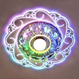 Κρυστάλλινο φωτιστικό οροφής Spotlight SMD 3W Creative Lamp Tube Light Πολύχρωμο έγχρωμο φως θόλου