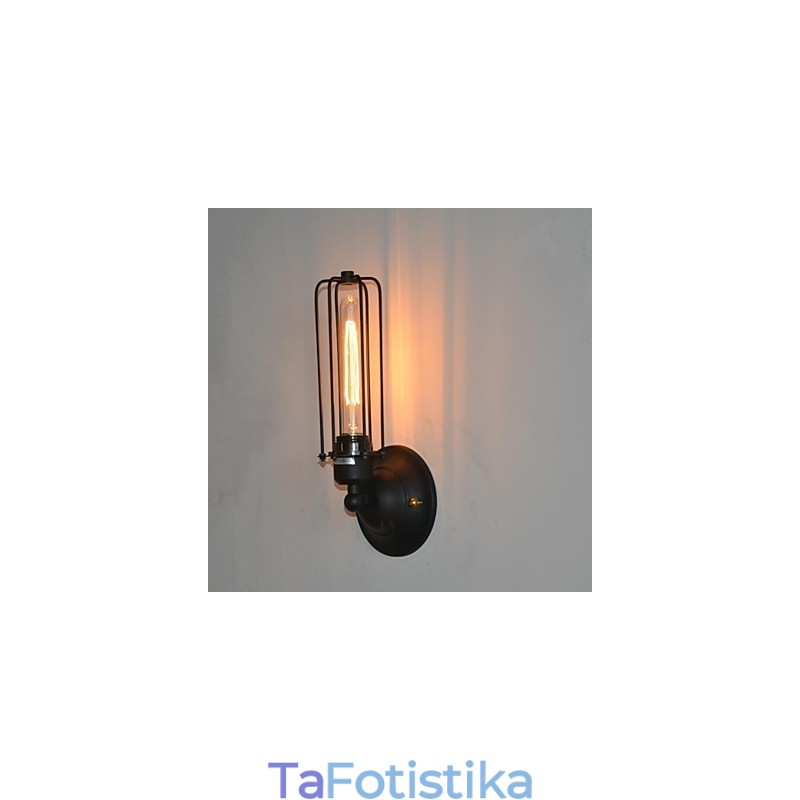 Αμερικανικό Vintage σιδερένιο επιτοίχιο φωτιστικό