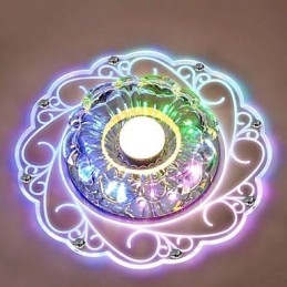 Κρυστάλλινο φωτιστικό οροφής Spotlight SMD 3W Creative Lamp Tube Light Πολύχρωμο έγχρωμο φως θόλου