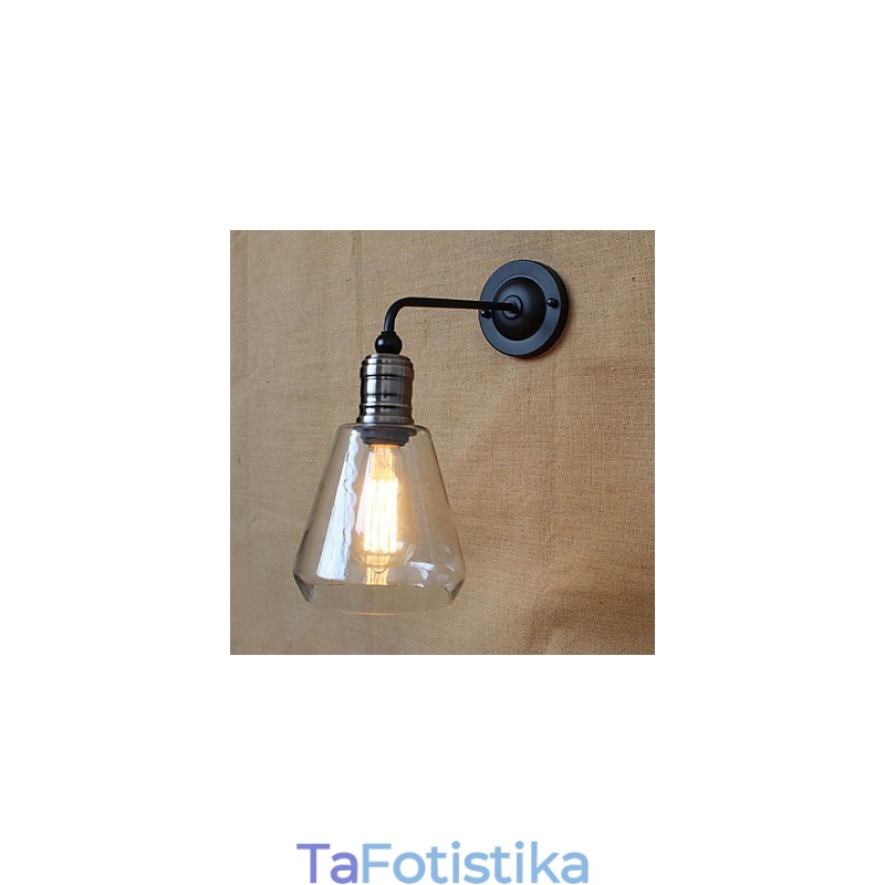 Διαφανής γυάλινη απλίκα τοίχου Mediterranean American Country Style