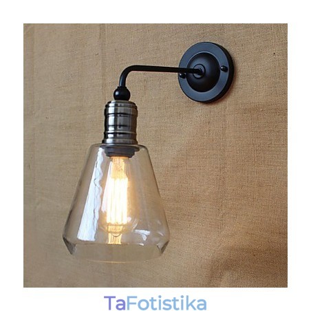 Διαφανής γυάλινη απλίκα τοίχου Mediterranean American Country Style