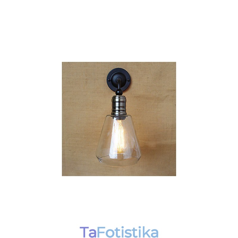 Διαφανής γυάλινη απλίκα τοίχου Mediterranean American Country Style