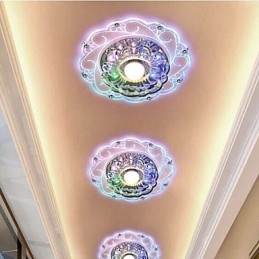 Κρυστάλλινο φωτιστικό οροφής Spotlight SMD 3W Creative Lamp Tube Light Πολύχρωμο έγχρωμο φως θόλου