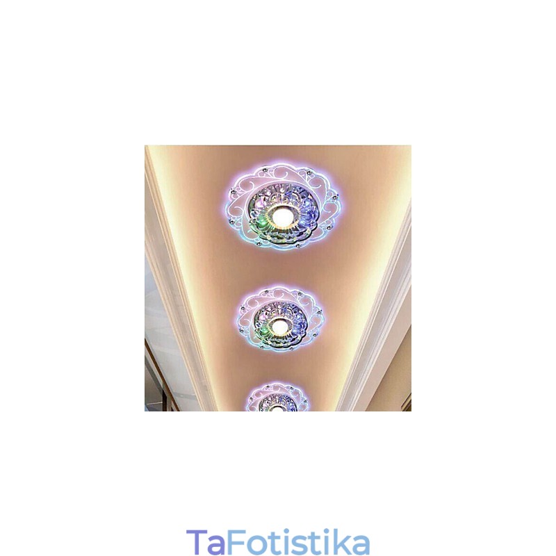Κρυστάλλινο φωτιστικό οροφής Spotlight SMD 3W Creative Lamp Tube Light Πολύχρωμο έγχρωμο φως θόλου