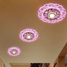 Κρυστάλλινο φωτιστικό οροφής Spotlight SMD 3W Creative Lamp Tube Light Πολύχρωμο έγχρωμο φως θόλου
