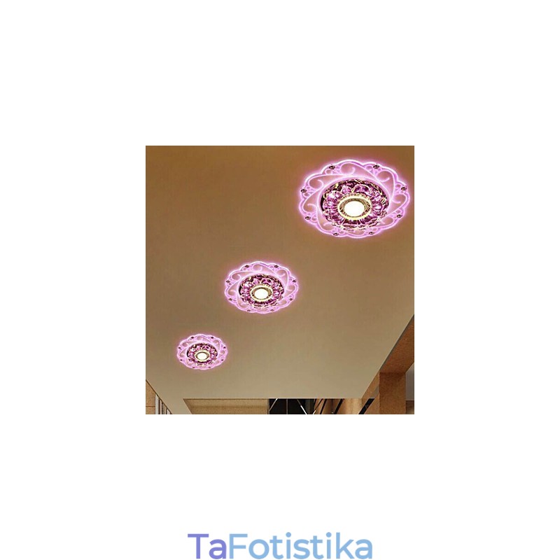 Κρυστάλλινο φωτιστικό οροφής Spotlight SMD 3W Creative Lamp Tube Light Πολύχρωμο έγχρωμο φως θόλου