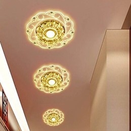 Κρυστάλλινο φωτιστικό οροφής Spotlight SMD 3W Creative Lamp Tube Light Πολύχρωμο έγχρωμο φως θόλου