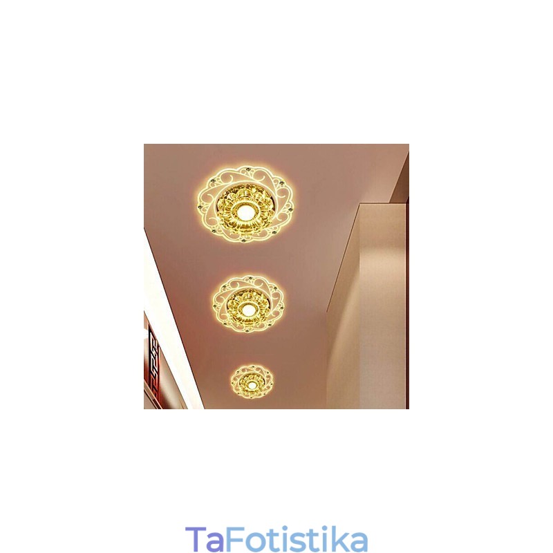 Κρυστάλλινο φωτιστικό οροφής Spotlight SMD 3W Creative Lamp Tube Light Πολύχρωμο έγχρωμο φως θόλου