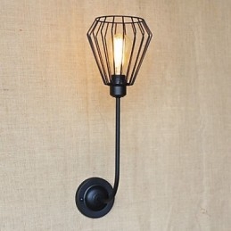 American Country Creative Iron Ebow Antique Μονό Φωτιστικό στο κομοδίνο