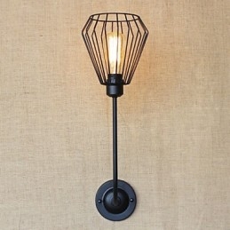 American Country Creative Iron Ebow Antique Μονό Φωτιστικό στο κομοδίνο