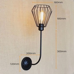American Country Creative Iron Ebow Antique Μονό Φωτιστικό στο κομοδίνο
