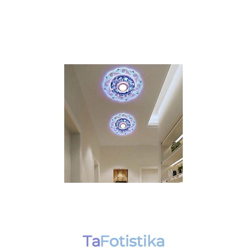 Κρυστάλλινο φωτιστικό οροφής Spotlight SMD 3W Creative Lamp Tube Light Πολύχρωμο έγχρωμο φως θόλου