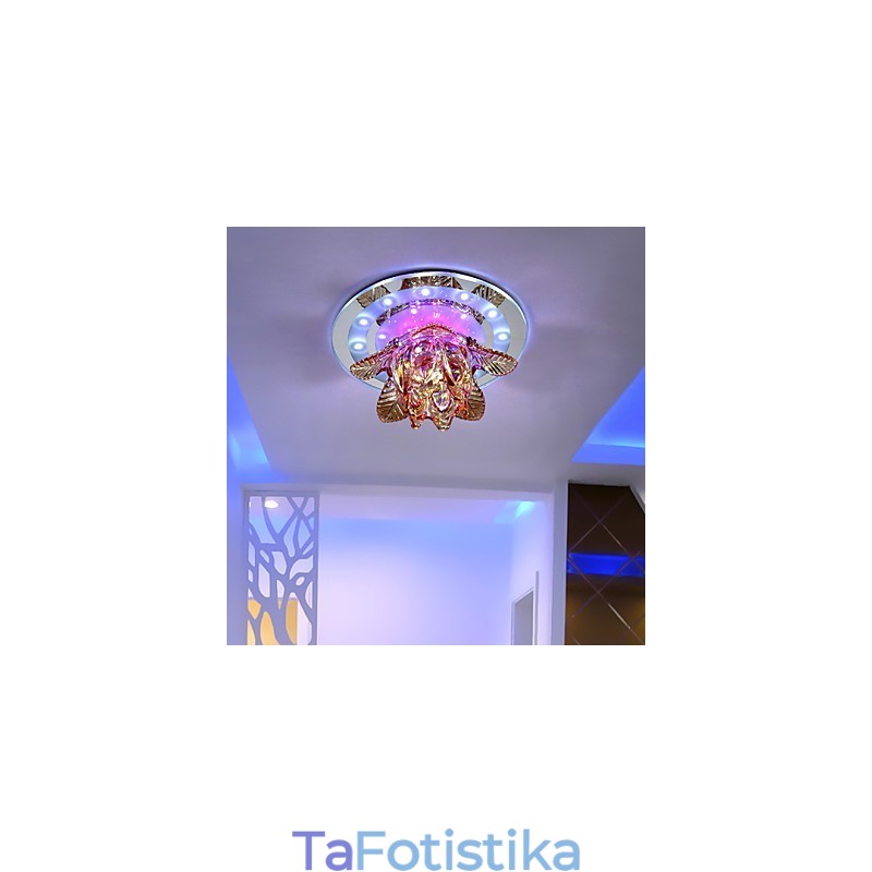 Κυκλικό Crystal Idea Φωτιστικό Οροφής Σωλήνα για Απορρόφηση Φωτισμού Θόλου