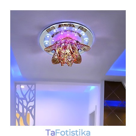 Κυκλικό Crystal Idea Φωτιστικό Οροφής Σωλήνα για Απορρόφηση Φωτισμού Θόλου Κυκλικό Crystal Idea Φωτιστικό Οροφής Σωλήνα για Απορρόφηση Φωτισμού Θόλου