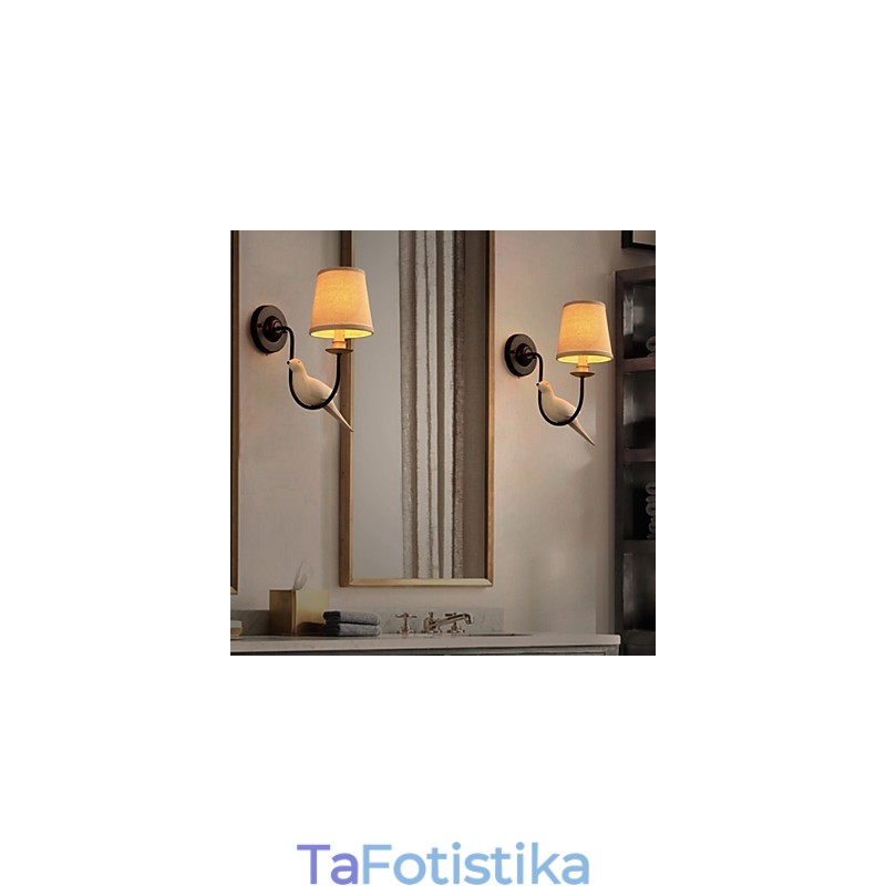 Φώτα τοίχου με καλλιτεχνικό καλλιτεχνικό ύφασμα Northern American Birds