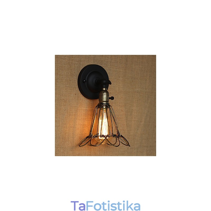 Διακοσμητική απλίκα τοίχου από σιδερένιο πλέγμα αμερικανικού βιομηχανικού στυλ