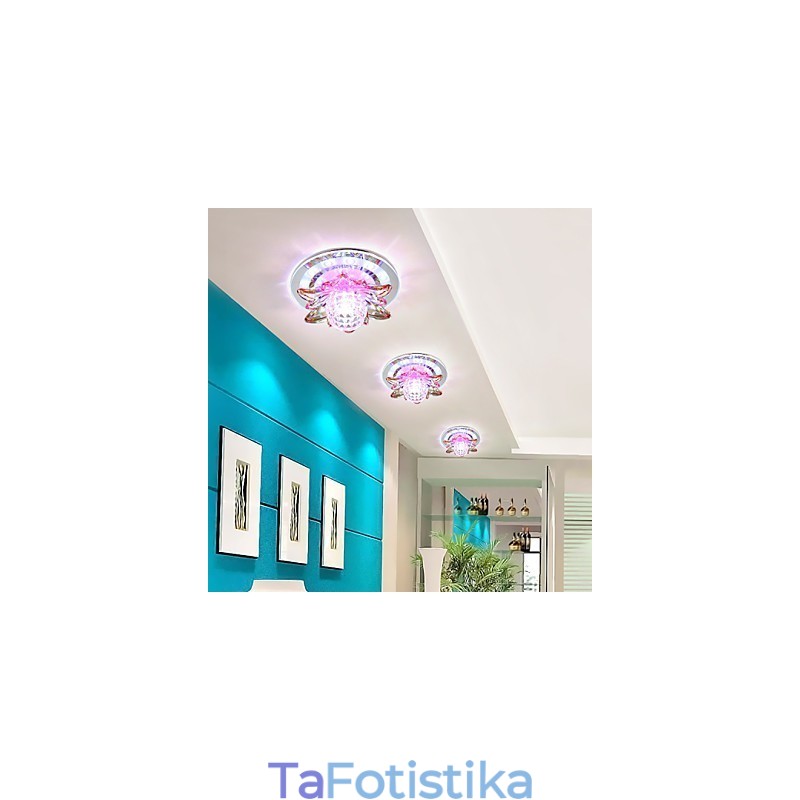 Κυκλικό Crystal Idea Φωτιστικό Οροφής Σωλήνα για Απορρόφηση Φωτισμού Θόλου