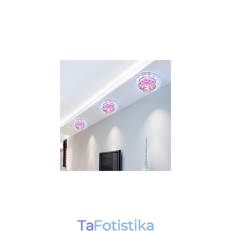 Κυκλικό Crystal Idea Φωτιστικό Οροφής Σωλήνα για Απορρόφηση Φωτισμού Θόλου