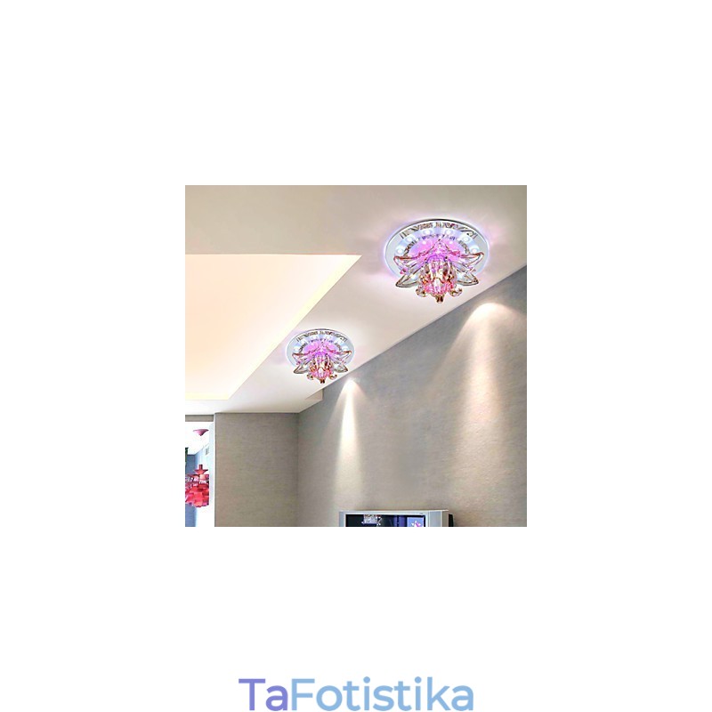 Κυκλικό Crystal Idea Φωτιστικό Οροφής Σωλήνα για Απορρόφηση Φωτισμού Θόλου