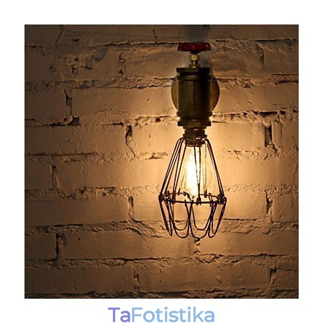 Vintage Industrial Water Pipe Wall Lamps Loft Edison Light for Bar Restaurant Φωτιστικά τοίχου