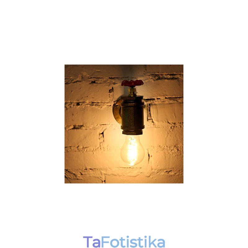 Vintage Industrial Water Pipe Wall Lamps Loft Edison Light for Bar Restaurant Φωτιστικά τοίχου