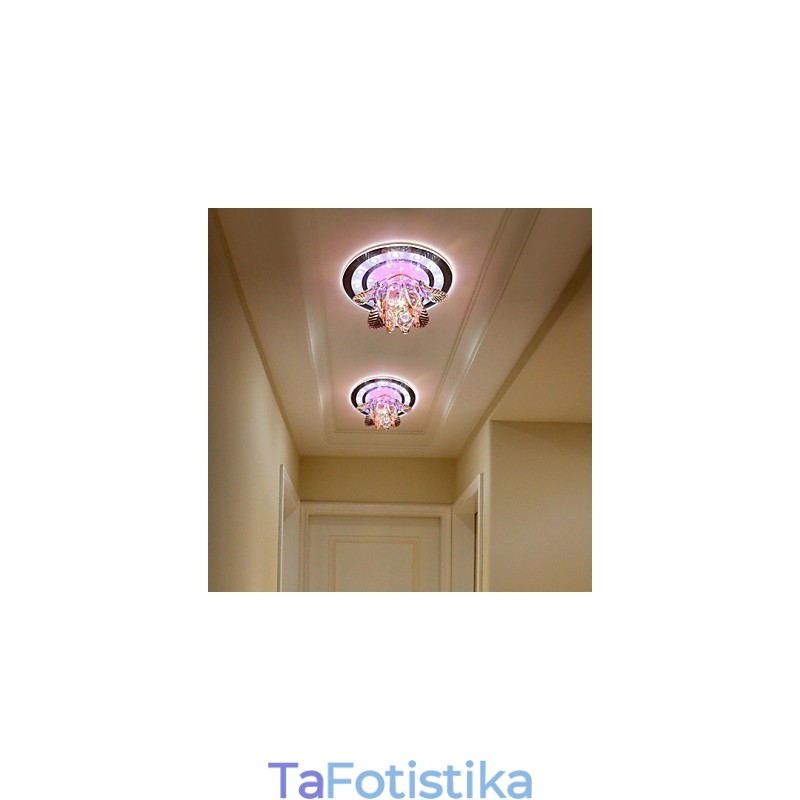 Κυκλικό Crystal Idea Φωτιστικό Οροφής Σωλήνα για Απορρόφηση Φωτισμού Θόλου