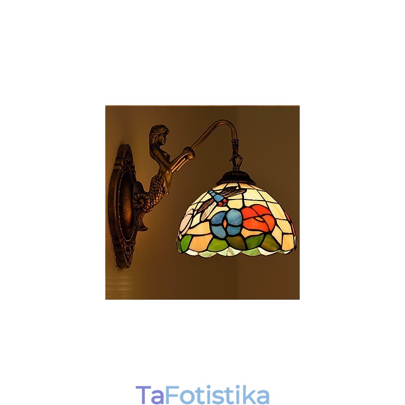 European Contracted Rural Creative Φωτιστικό τοίχου από σφυρήλατο σίδερο από γυαλί