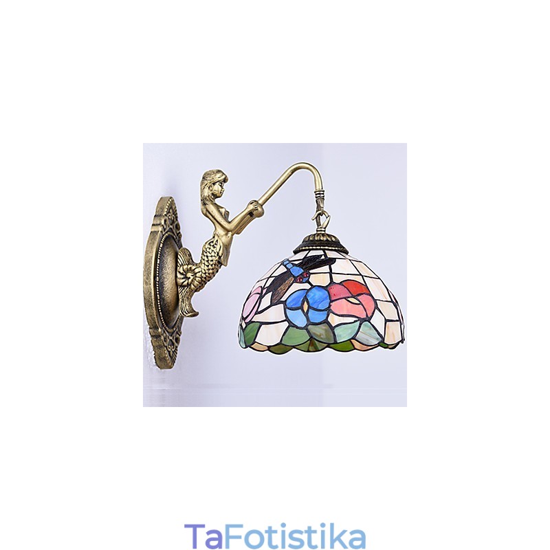 European Contracted Rural Creative Φωτιστικό τοίχου από σφυρήλατο σίδερο από γυαλί