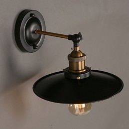 Επιτοίχιο φωτιστικό Creative Nordic Light, Μαύρη ομπρέλα με μονό κεφάλι που αποκαθιστά το φως των αρχαίων τρόπων
