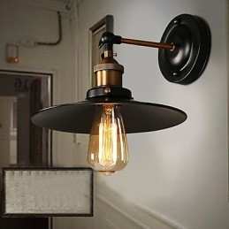 Επιτοίχιο φωτιστικό Creative Nordic Light, Μαύρη ομπρέλα με μονό κεφάλι που αποκαθιστά το φως των αρχαίων τρόπων