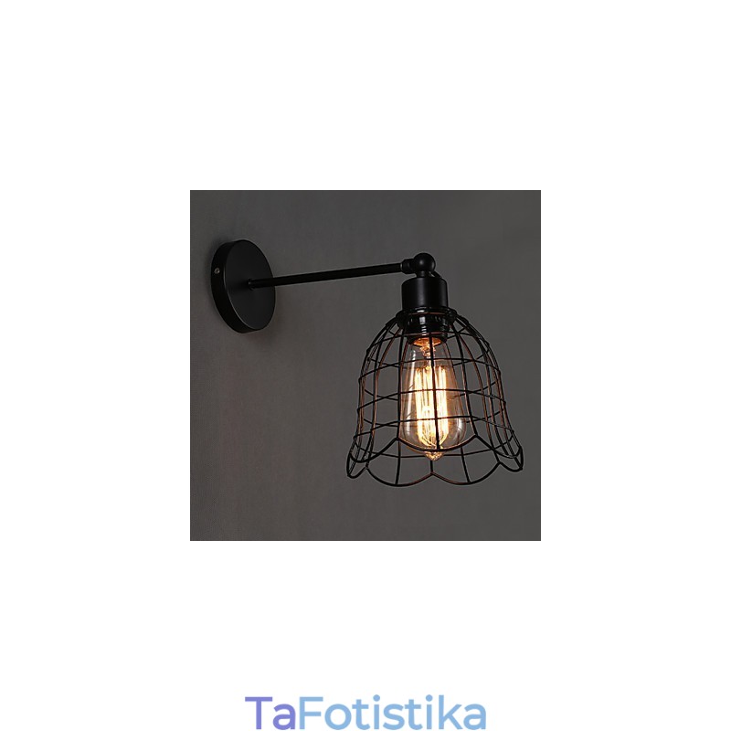 Επιτοίχιο φωτιστικό Single Head Industrial Wind Contracted Europe Type Φωτιστικό τοίχου από σφυρήλατο σίδερο