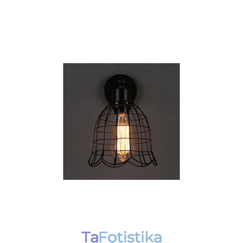 Επιτοίχιο φωτιστικό Single Head Industrial Wind Contracted Europe Type Φωτιστικό τοίχου από σφυρήλατο σίδερο