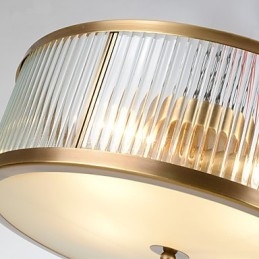 Παραδοσιακό Classic Rustic Lodge Brass Metal Flush Mount