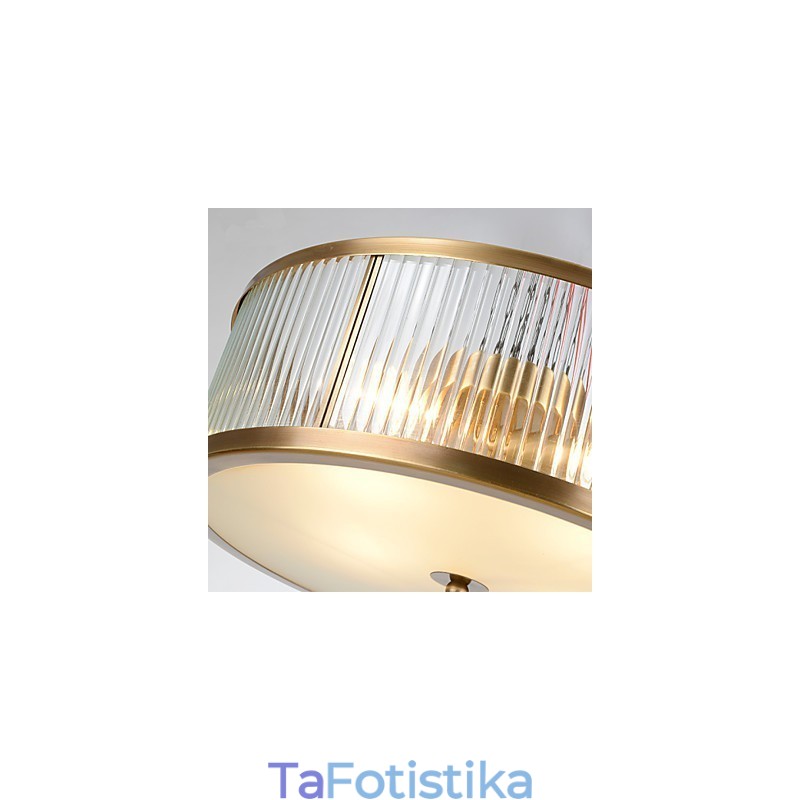 Παραδοσιακό Classic Rustic Lodge Brass Metal Flush Mount