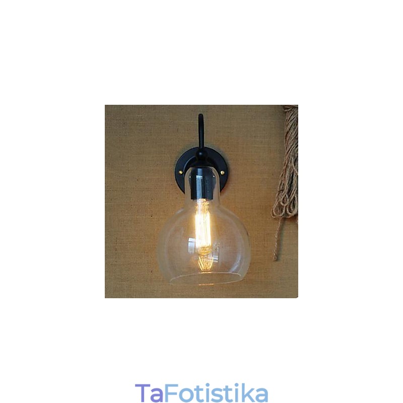Μοντέρνο Διακοσμητικό Επιτοίχιο Φωτιστικό Εστιατορίου Γυαλί από σφυρήλατο σίδερο