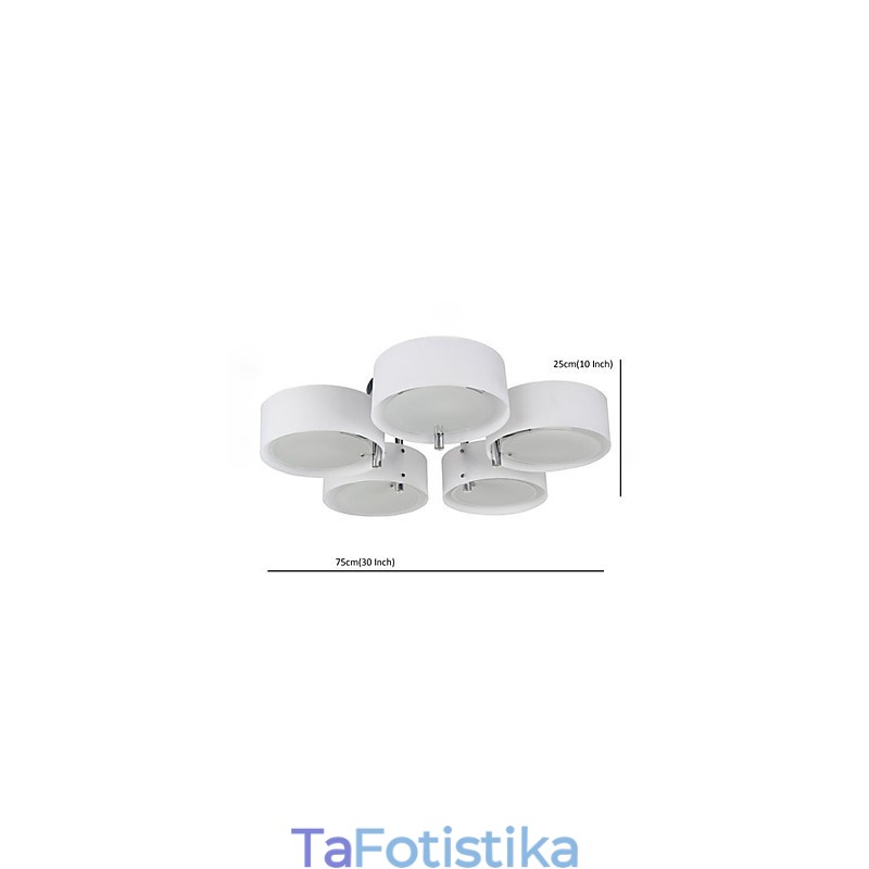 Flush Mount Modern Contemporary 5 Φωτιστικά Φωτιστικό Οροφής Μεταλλικό