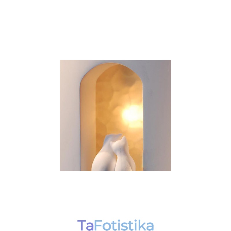 Μόδα Ζεστό Φωτιστικό Παιδικού Δωματίου Creative Kitty Γύψινο φωτιστικό τοίχου