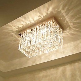 Μοντέρνο Σύγχρονο Crystal Metal Flush Mount