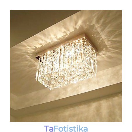 Μοντέρνο Σύγχρονο Crystal Metal Flush Mount Μοντέρνο Σύγχρονο Crystal Metal Flush Mount
