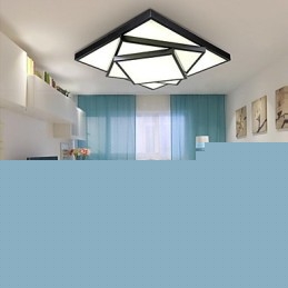 Square Flush Mount Μοντέρνο Σύγχρονο Φωτιστικό Οροφής Μεταλλικό