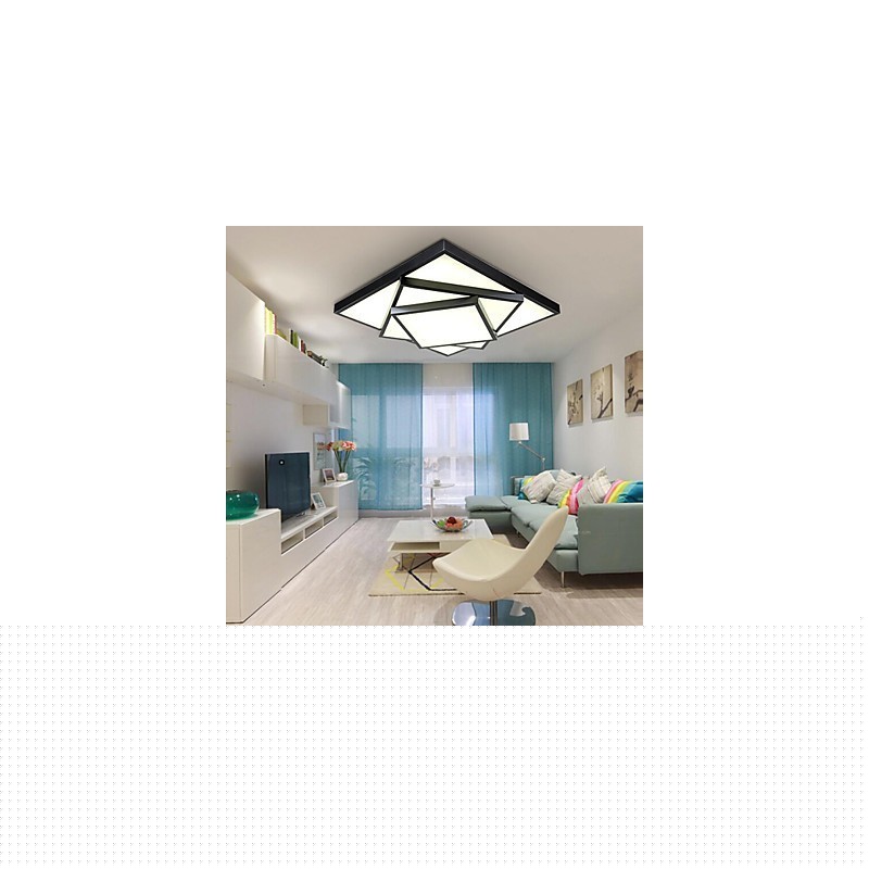 Square Flush Mount Μοντέρνο Σύγχρονο Φωτιστικό Οροφής Μεταλλικό