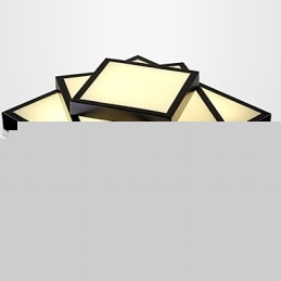 Square Flush Mount Μοντέρνο Σύγχρονο Φωτιστικό Οροφής Μεταλλικό