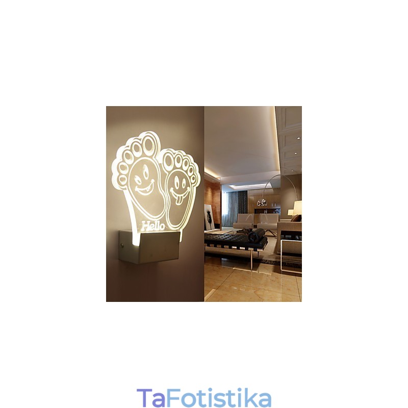 Ακρυλικό Επιτοίχιο Φωτιστικό PVC Light Chip Μοντέρνο Σύγχρονο Μέταλλο