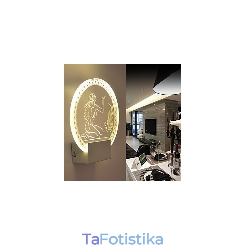 Ακρυλικό Επιτοίχιο Φωτιστικό PVC Light Chip Μοντέρνο Σύγχρονο Μέταλλο 5W